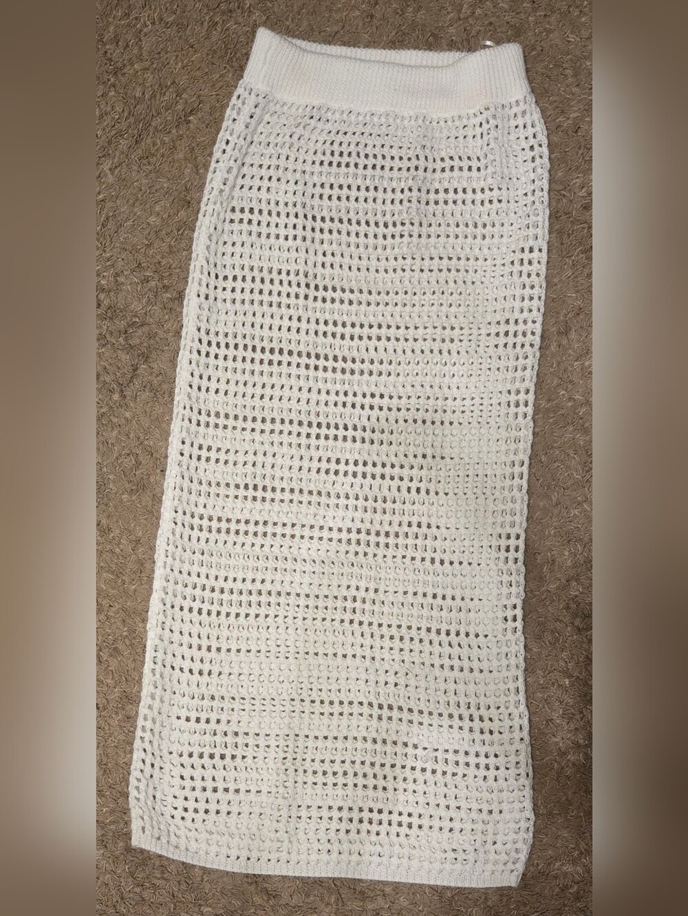 Princess Polly White Crochet Maxi Skirt